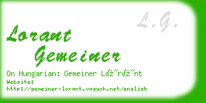 lorant gemeiner business card